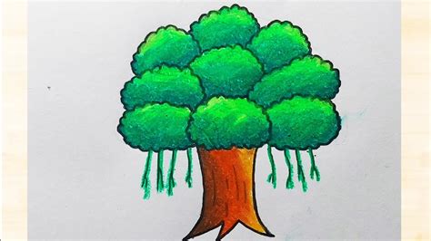 How to draw a Tree Gas Akanor Niyom Simple Art .